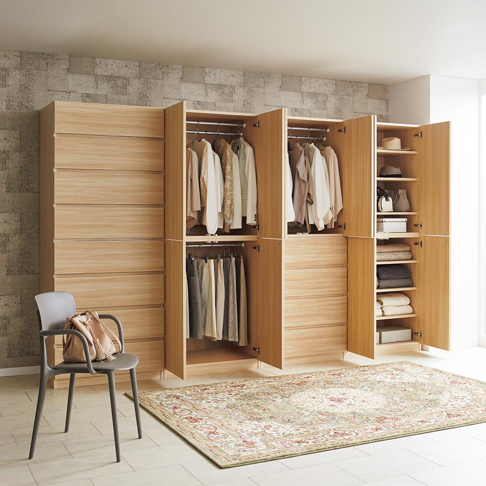 Ashen/アーシェン ワードローブ ハンガー&チェスト 幅70cm ディノス