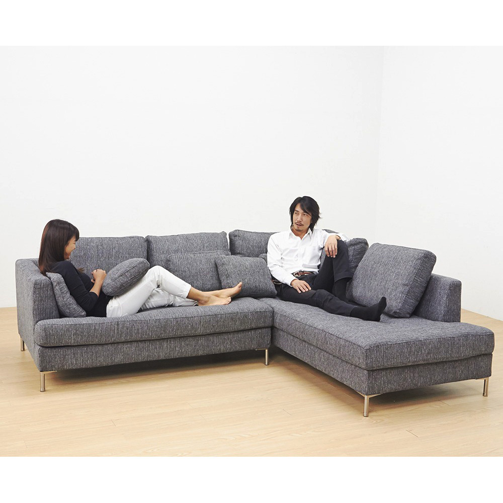 ソファー クッション付き コンパクト Slimleg（スリムレッグ） カバーリングソファ コーナーソファセット座って左 H41207