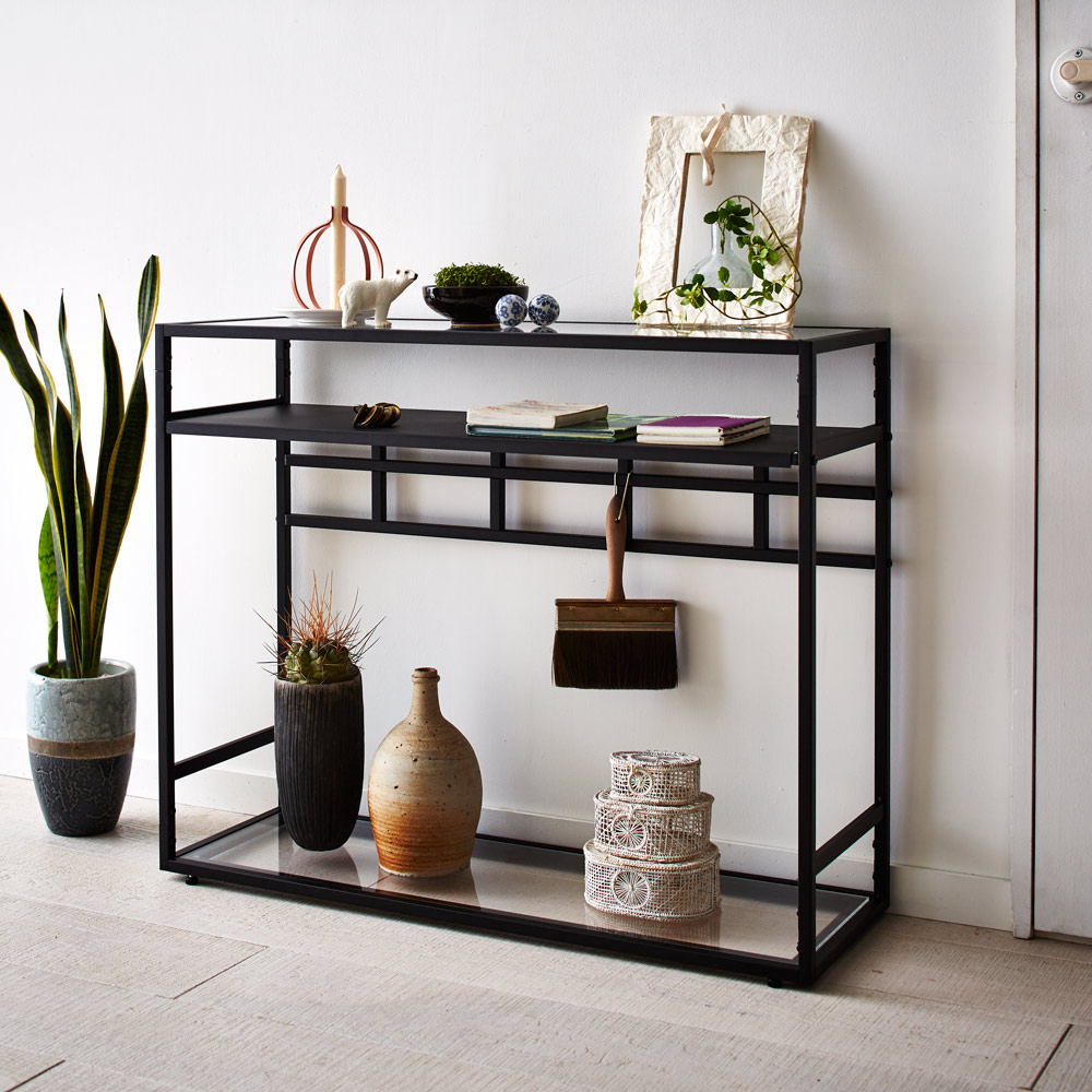 Noisette/ノワゼット アイアンコンソールテーブル 幅90cm高さ73.5cm ディノスANAmall店