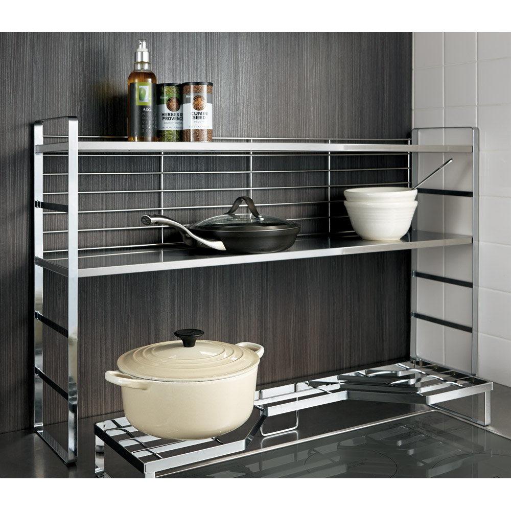 ≪幅75cm≫ ステンレス頑丈コンロ奥シェルフ ディノスANAmall店 