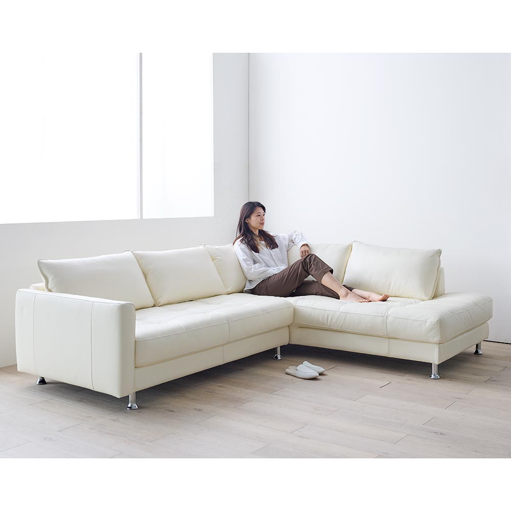 美品】本革オフホワイトシングルソファ 【公式通販】
