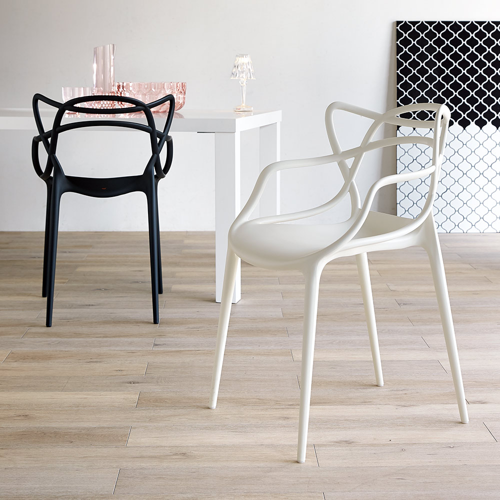 Kartell MASTERS いぶし マスターズ チェア ブラック 2脚セット