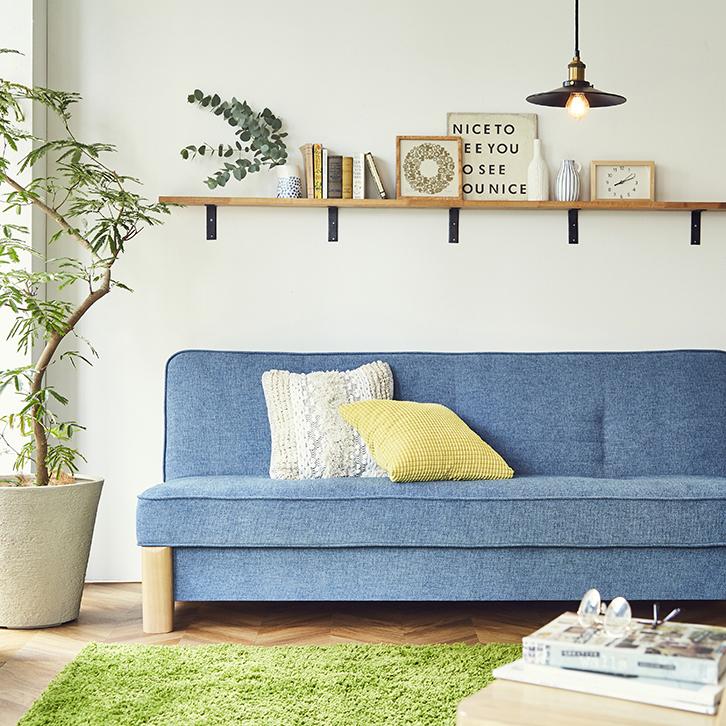 【新品未使用】20BL11 北欧スタイルテーブル付きソファーベッド■ファブリック 3人掛け リビング ブルー■1円展示品アウトレット展示処分品 ソファベッド ソファーベッド ソファー 幅180cm 3人掛け おしゃれ ファブリック 格納式テーブル付き クッション付き パッチワーク かわいい  S026