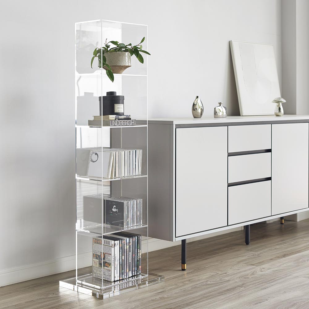 ≪DVDタワー 幅30cm≫クリアアクリルシリーズ DVDタワー ディノスANAmall店