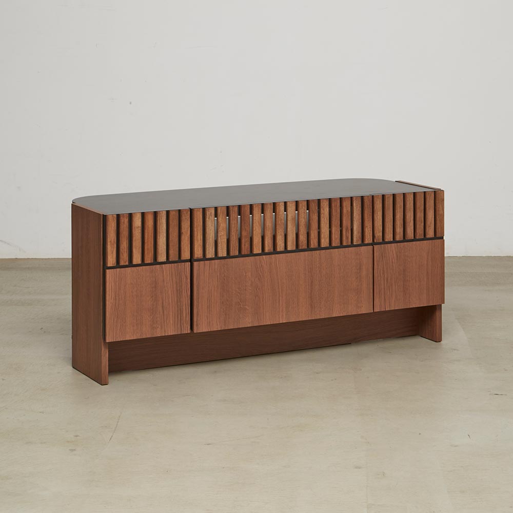 コーナーテレビ台 幅120.5高さ50.5cm 【ウッドスリットシリーズ】 コーナーテレビ台 テレビ台 テレビボード H71408