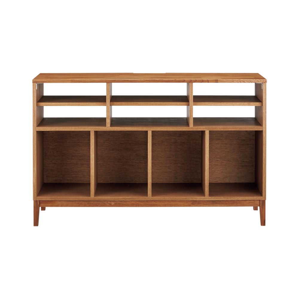 Oaky オーキィシリーズ DJラック ウッドラック 木製シェルフ 本棚 ラック シェルフ H72006