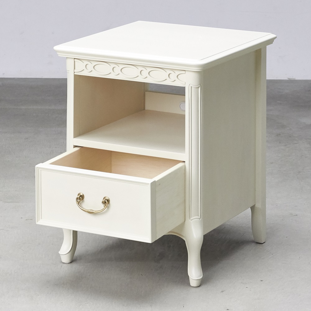 エレガントクラシックシリーズ サイドキャビネット 幅40cm高さ50cm サイドテーブル ナイトテーブル テーブル H72317