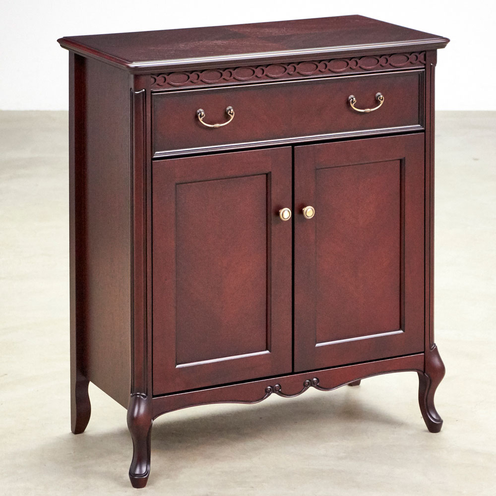 エレガントクラシックシリーズ コンソールキャビネット・リビングキャビネット 幅75cm高さ85cm キャビネット リビングボード リビング収納 H72372