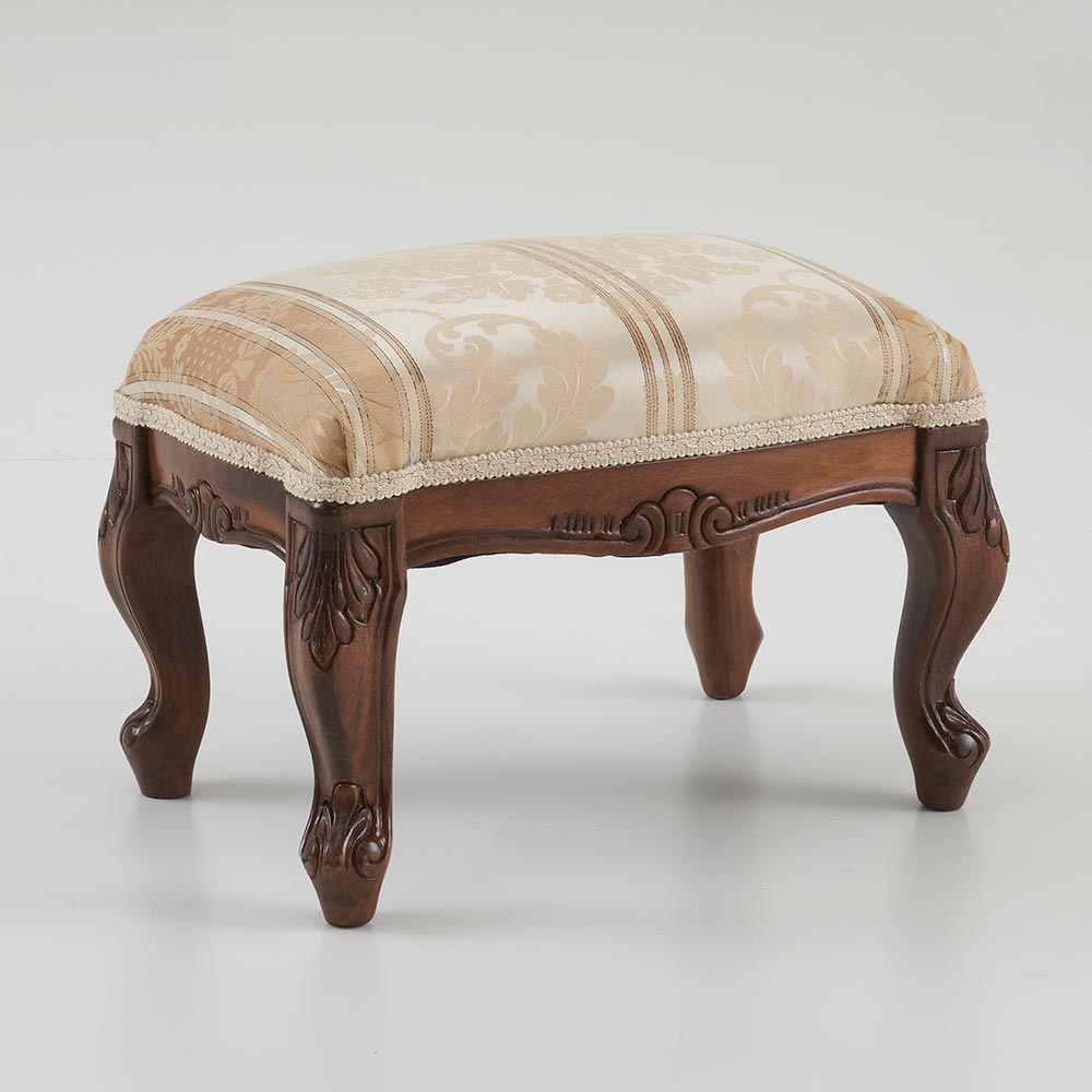 イタリア製平織ストライプ フットスツール スツール 丸椅子 椅子 チェア H72405