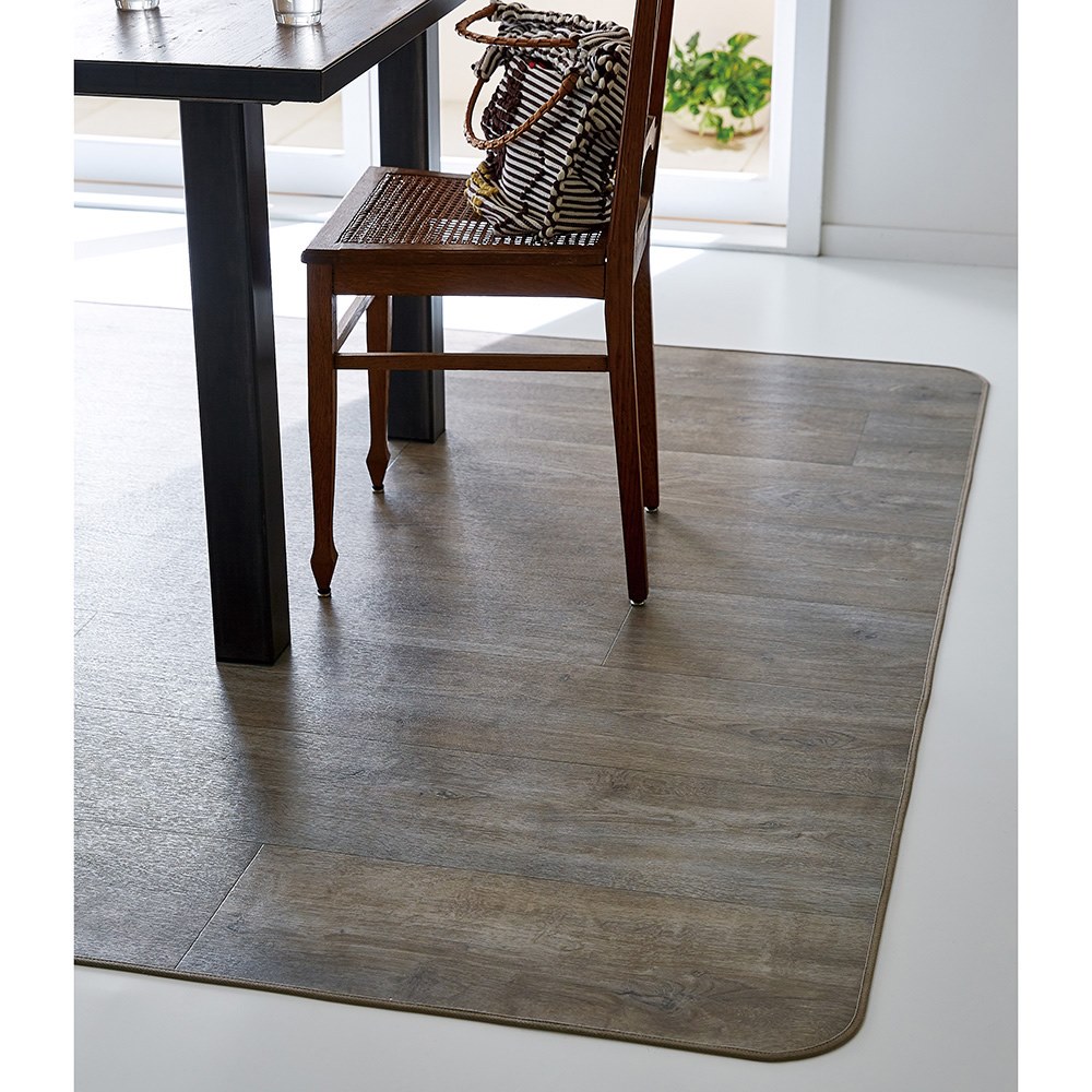 ≪約200×300cm≫ 古材フローリング調ダイニングラグ ラグ 絨毯 カーペット マット H73120