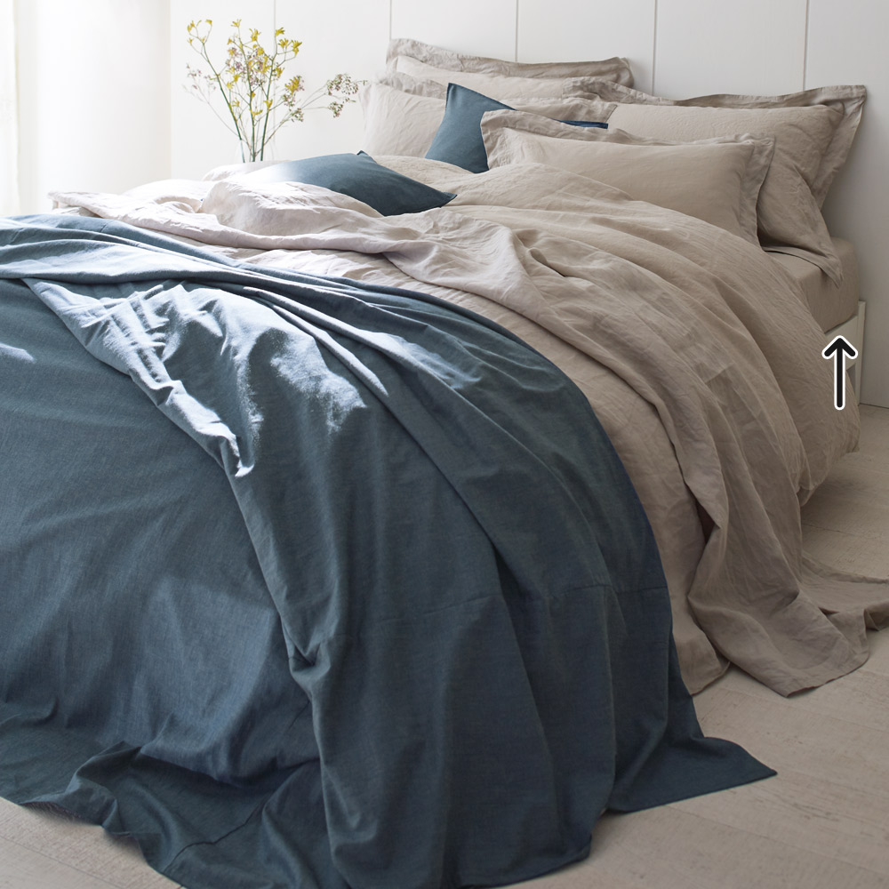 ≪ダブル≫ FrenchLinen/フレンチリネン ベッドシーツ(カバーリングシリーズ) ベッドシーツ ボックスシーツ 布団カバー シーツ H73524