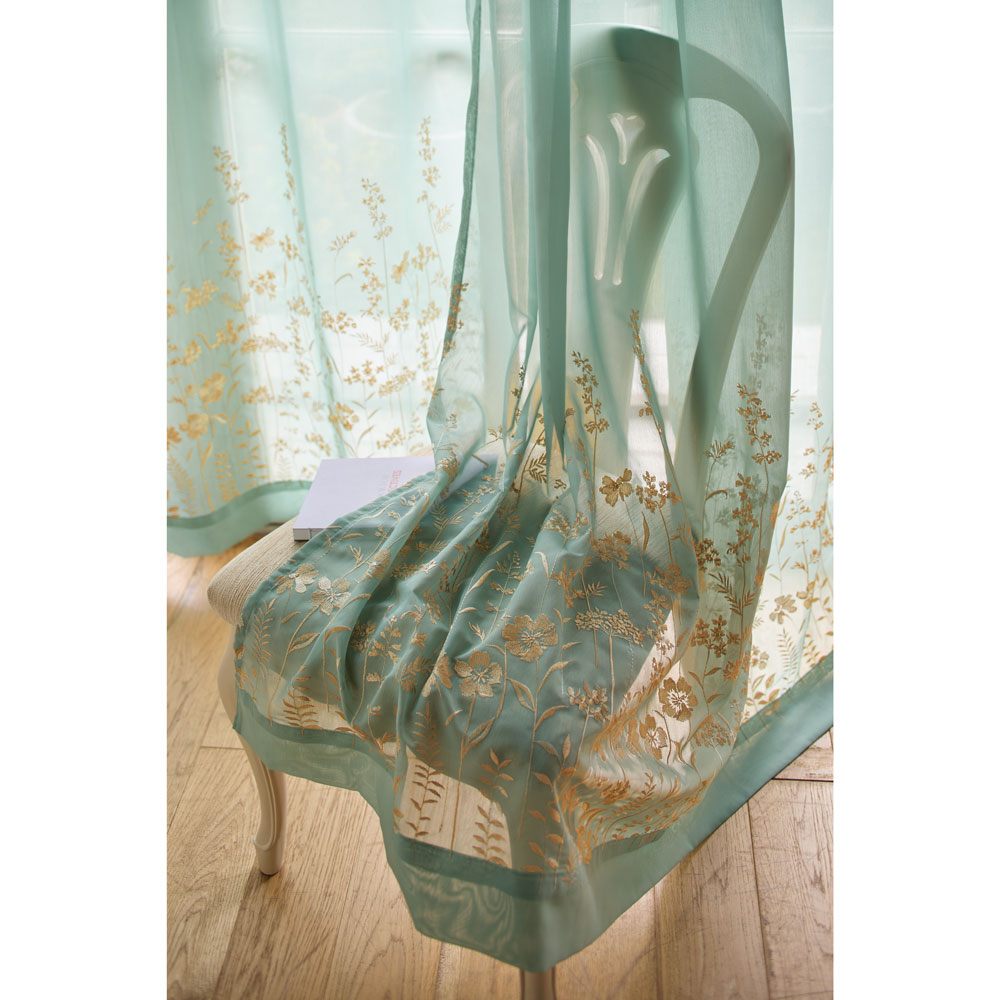 ≪約100cm×176cm≫フラワー刺繍レースカーテン 2枚 レースカーテン カーテン H73613