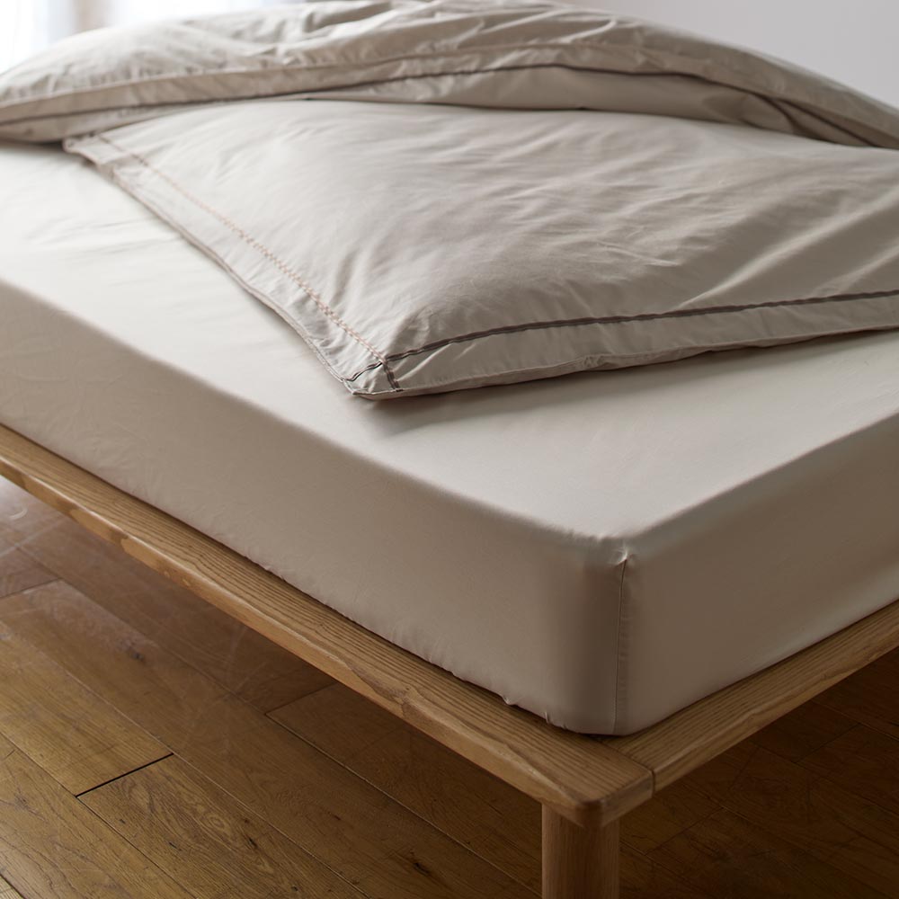 ≪シングル≫ ホテル仕様超長綿サテンカバーリング Ciel/シエル ベッドシーツ(ボックスシーツ) ベッドシーツ ボックスシーツ 布団カバー シーツ H73813