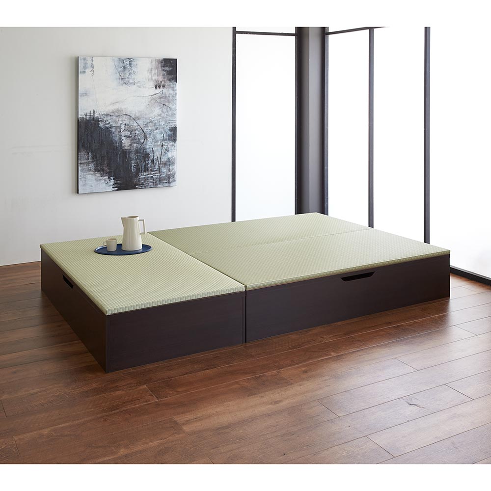 美草跳ね上げ式ユニット畳2 高さ33cm 畳単品 1畳 ユニットシェルフ リビング収納 H73904