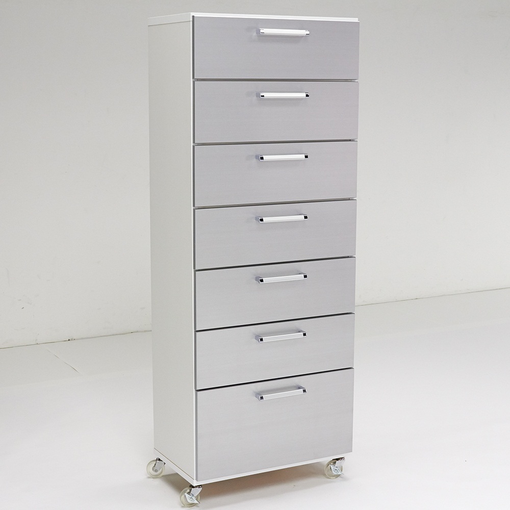 Fredo(フレド) ランドリーチェスト 幅60cm・7段(高さ156.5cm) 洗面所収納 隙間収納 トイレ 洗面所 ランドリー収納 H74736