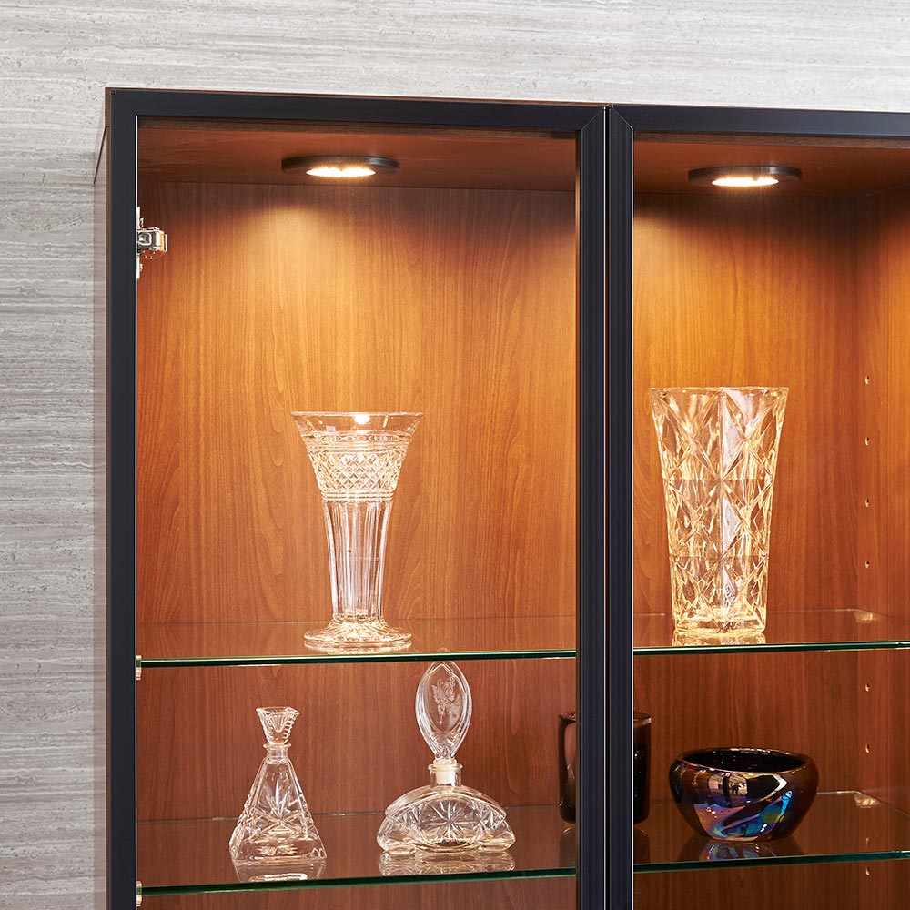 ガラスキャビネット　186cm dショッピング |Sorrento/ソレント リビングキャビネット 幅76高さ