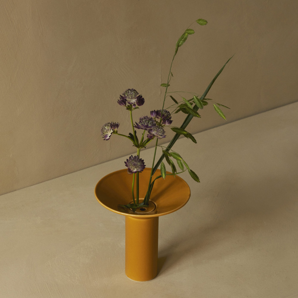 ≪H14.5 Ochre≫ Audo COPENHAGEN(オドーコペンハーゲン)HANA Vase フラワーベース インテリア雑貨 H75687
