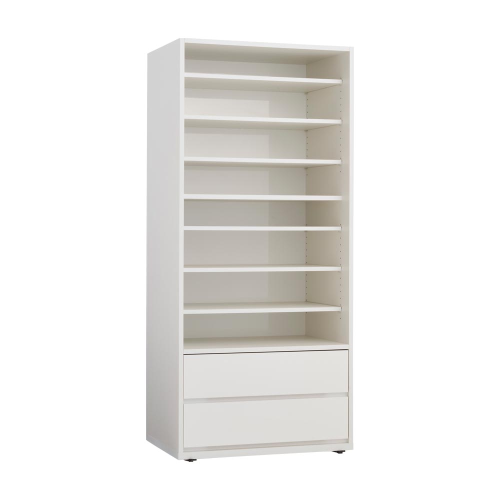 間仕切りワードローブ 棚引出 幅60.5cm パーテーション 間仕切り リビング収納 H75915