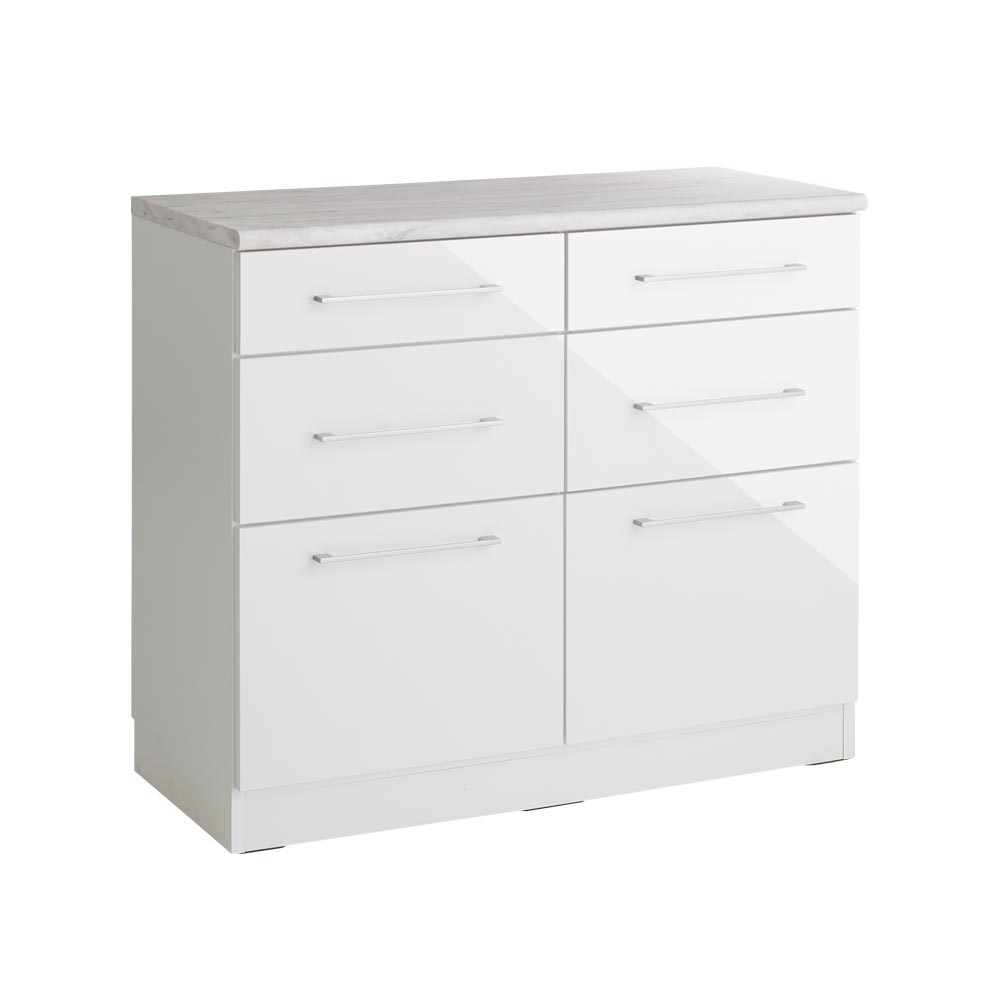 Merete/メレッテ キッチンカウンター 幅100cm 食器棚 キッチンカウンター キッチン収納 H76613