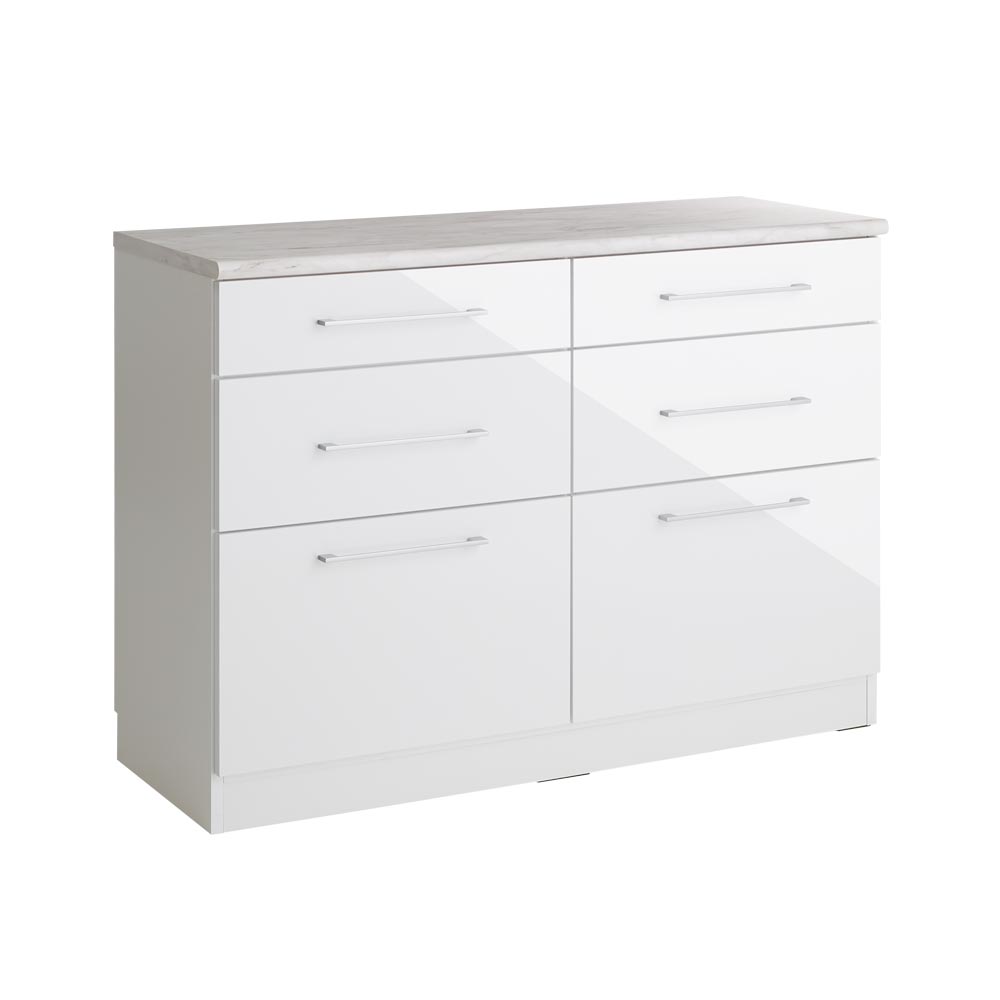 Merete/メレッテ キッチンカウンター 幅120cm 食器棚 キッチンカウンター キッチン収納 H76614