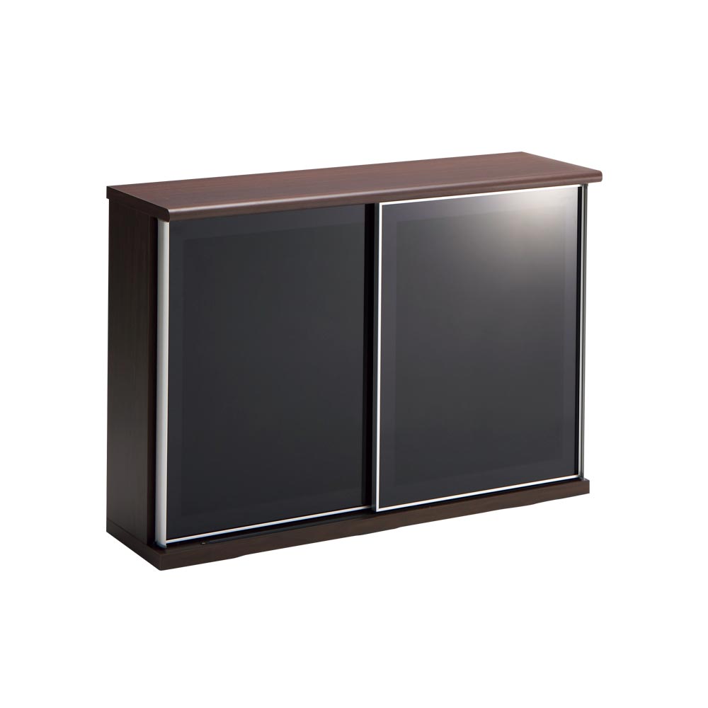 Odbicie/オードビチェ ガラス扉引き戸カウンター下収納庫 高さ70cm扉収納 幅100cm キッチンカウンター下収納 キッチン収納 H76640