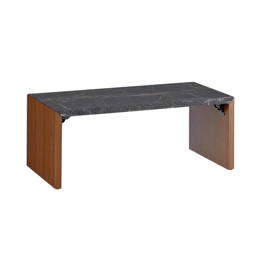 Porhar/ポルハー 石目柄折り畳みテーブル 89cm×44cm 折りたたみテーブル テーブル H76838