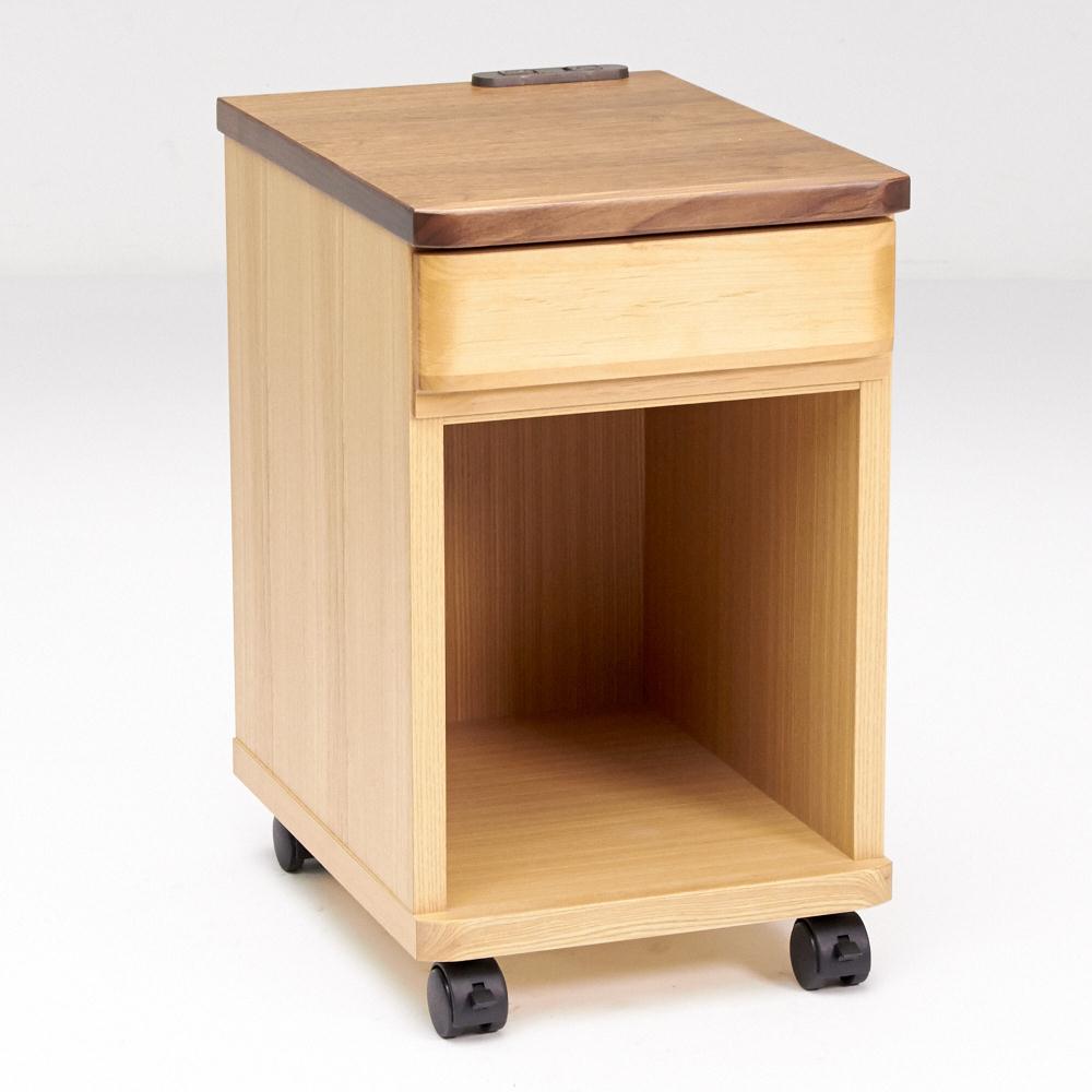 ≪幅30cm≫アルダー材ベッドサイドナイトテーブル 引き出し1杯タイプ サイドテーブル ナイトテーブル テーブル H76847