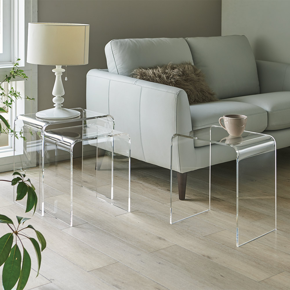 Gel/ジェル アクリルネストテーブル 3台セット ディノスANAmall店