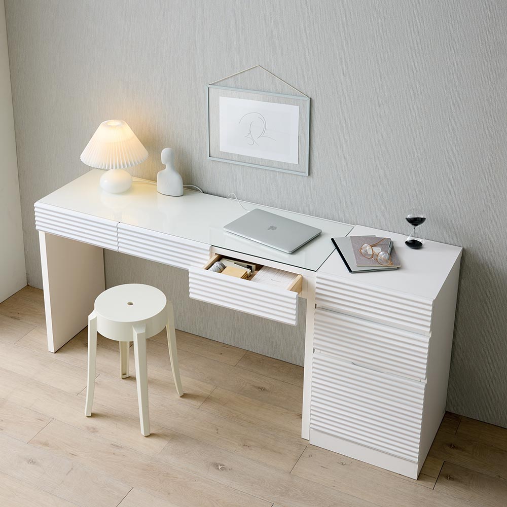 Venlo Style/フェンロースタイル ガラストップデスク 幅120cm オフィス 事務 書斎机 机 H72426