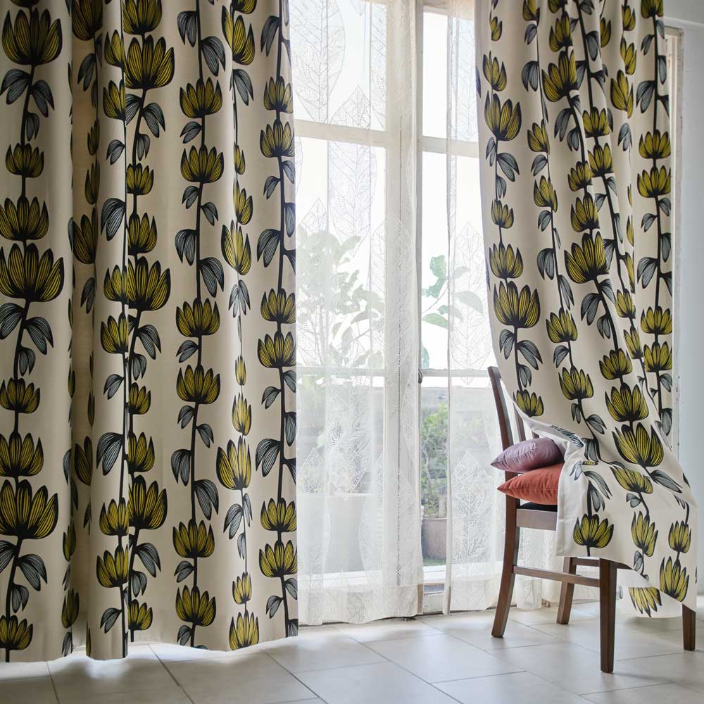 ≪約幅100cm×丈230cm≫Finlayson ALMA/フィンレイソン アルマ 遮光カーテン(2枚) 遮光カーテン カーテン H72812