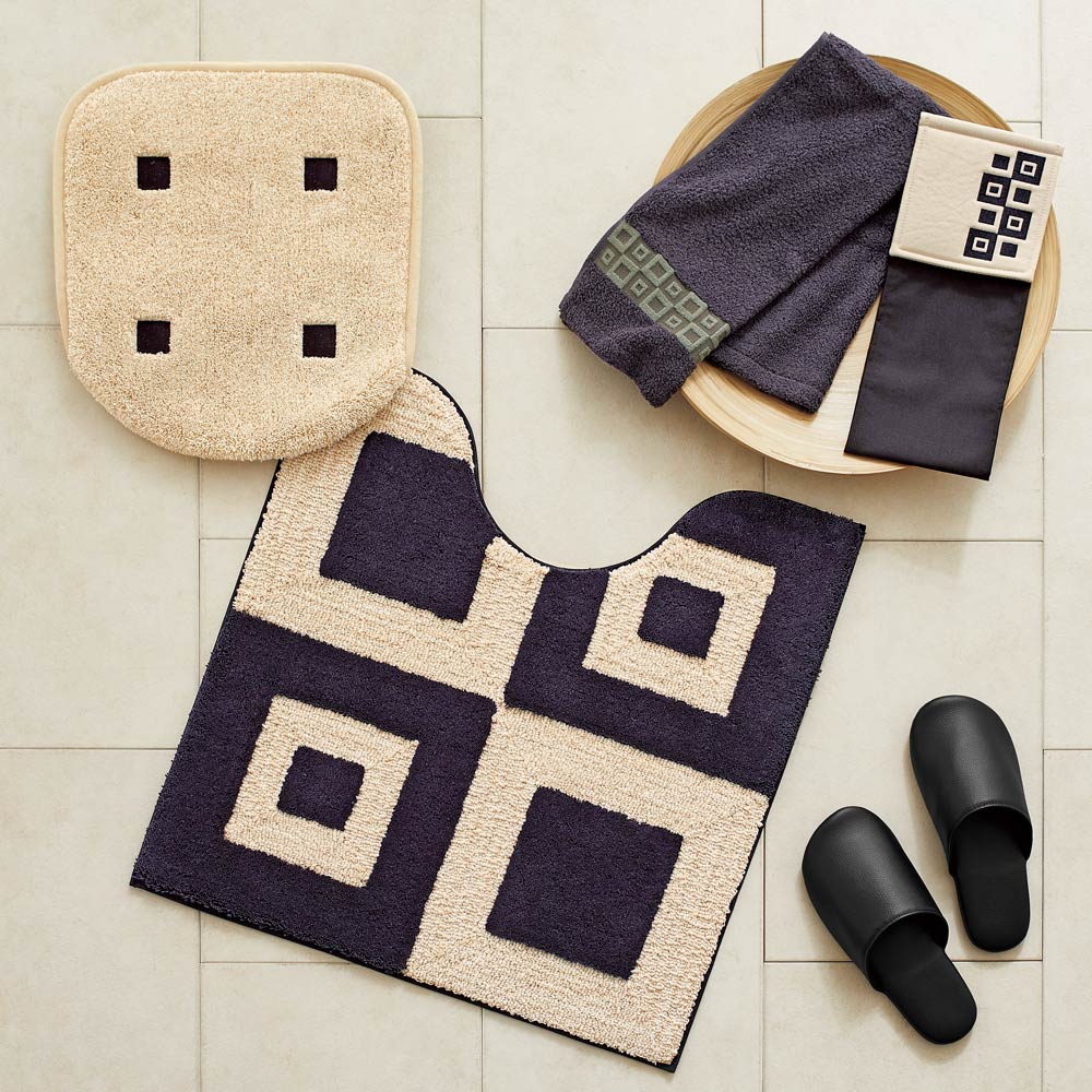 ≪普通判≫ Floyd/フロイド シリーズ フタカバー マットセット トイレ用品 H73254