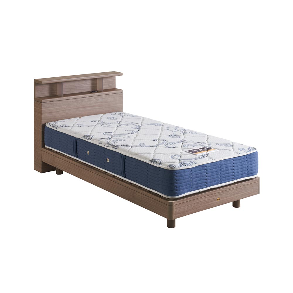 ≪ワイドダブル幅153cm≫SIMMONS/シモンズ シェルフII 脚タイプベッド 6.5インチマットレス付き ワイド ベッド 送料無料 H73777