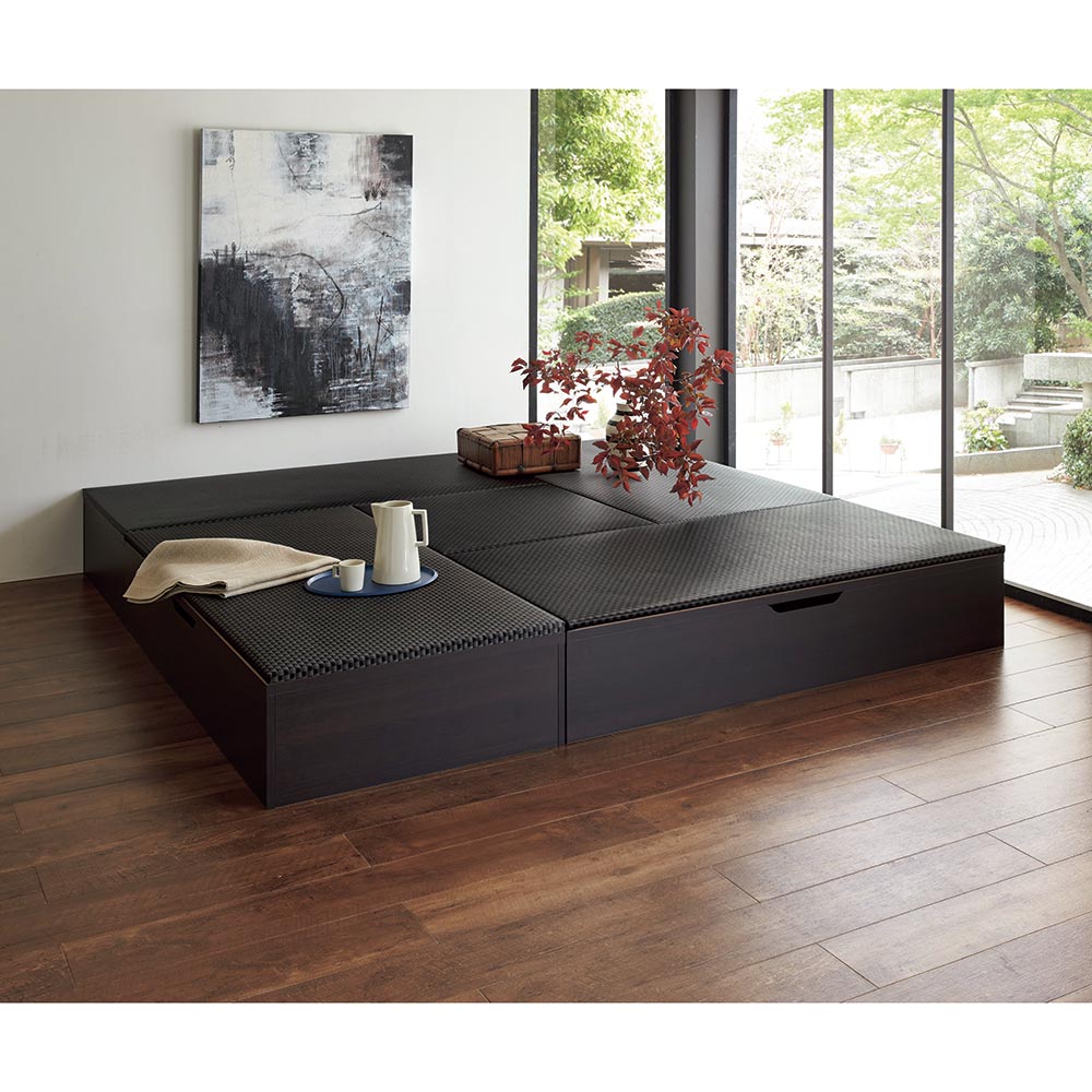 美草跳ね上げ式ユニット畳2 高さ33cm 畳単品 1畳 ユニットシェルフ リビング収納 H73904