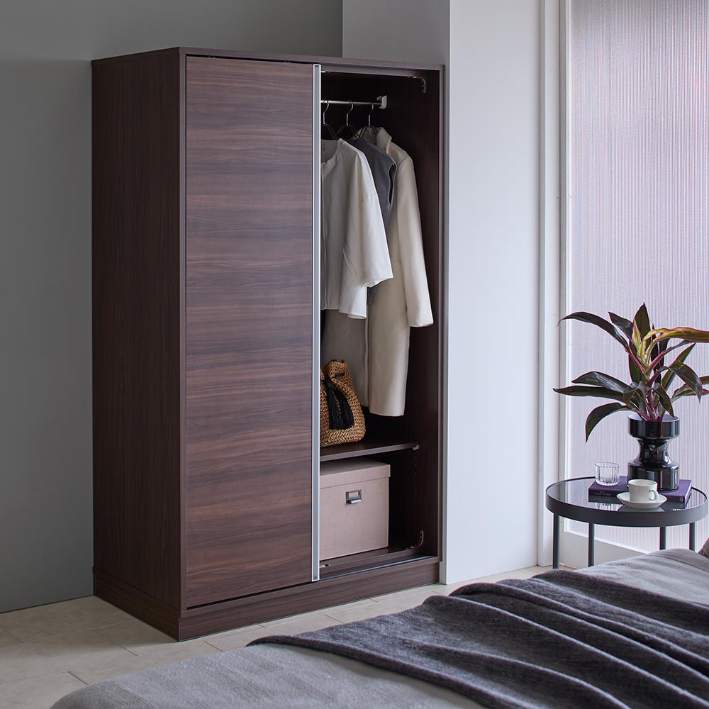 タワーチェストクローゼット 幅105.5cm 板タイプ ワードローブ クローゼット 衣類収納 H76029