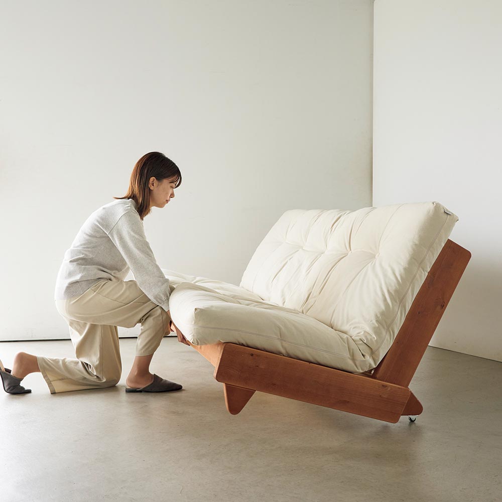 ヨーロッパ製ソファベッド Karup カーラップ（ブラウン・ナチュラル