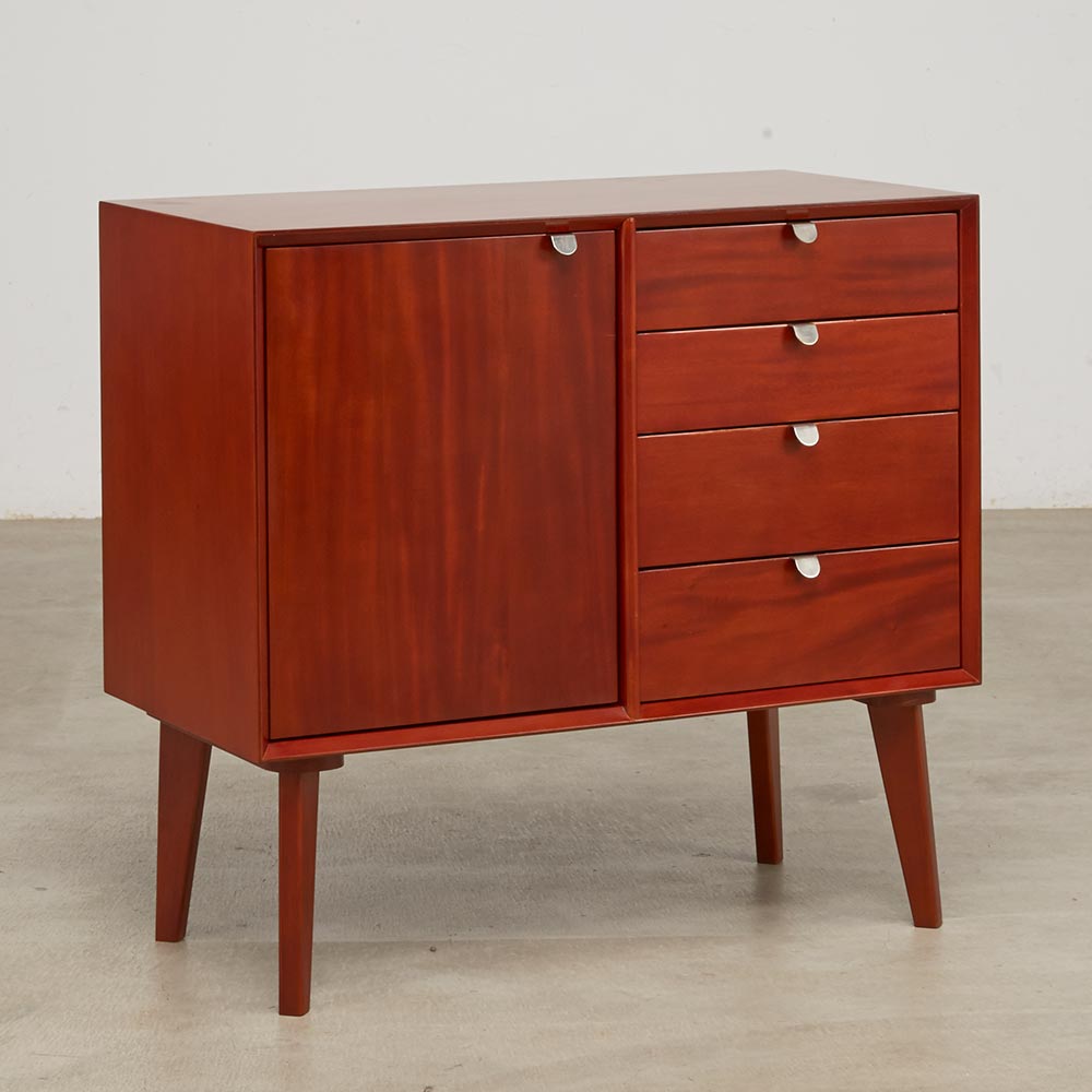 ヴィンテージ調 Vカットシリーズ リビングボード 80cm キャビネット リビングボード リビング収納 H80405