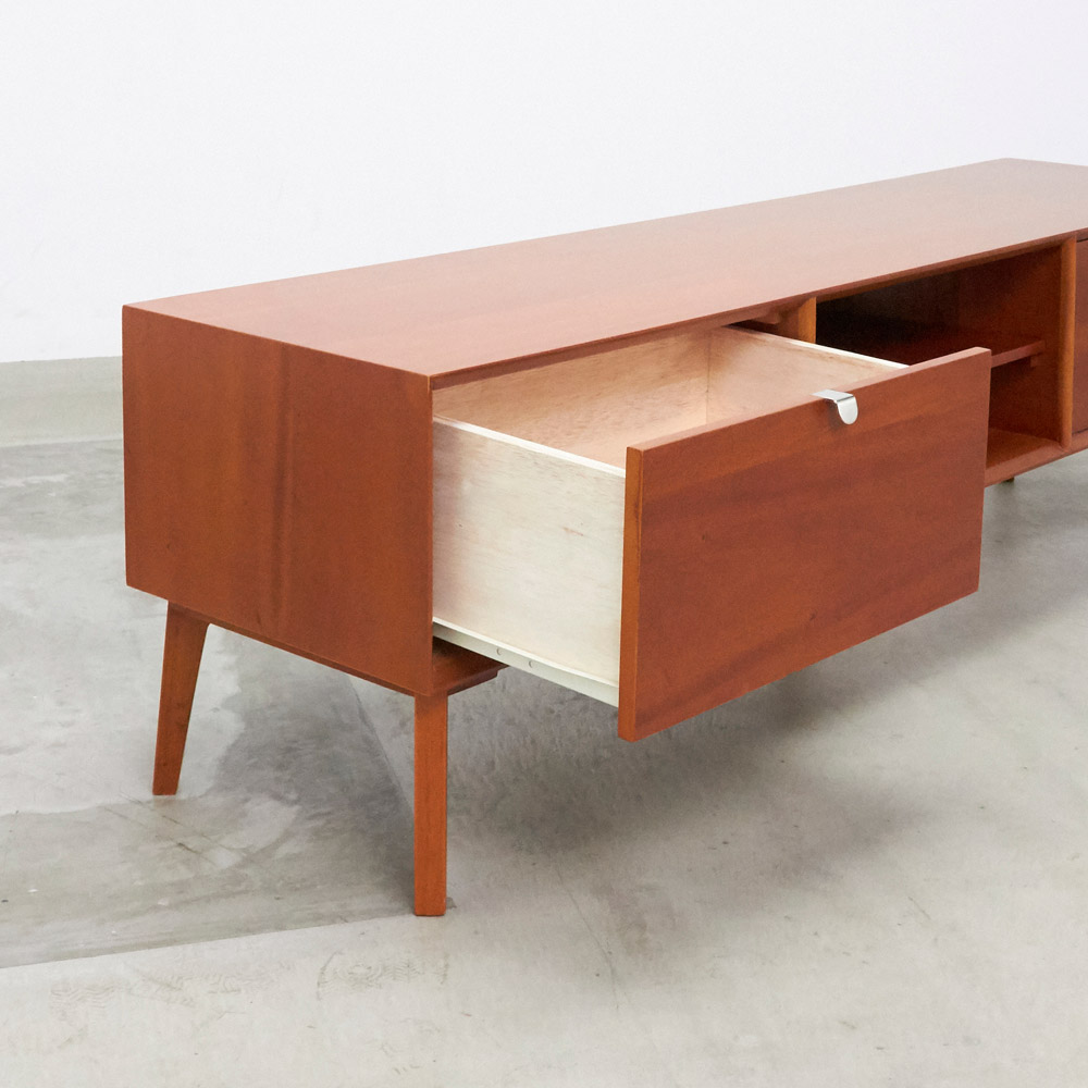 テレビ台 幅150高さ46cm 【北欧ヴィンテージ風Vカットデザインシリーズ