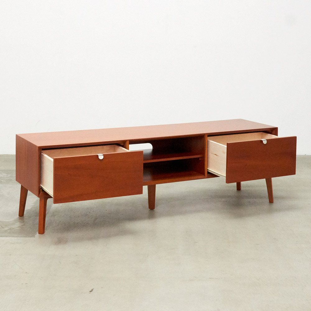 テレビ台 幅150高さ46cm 【北欧ヴィンテージ風Vカットデザインシリーズ