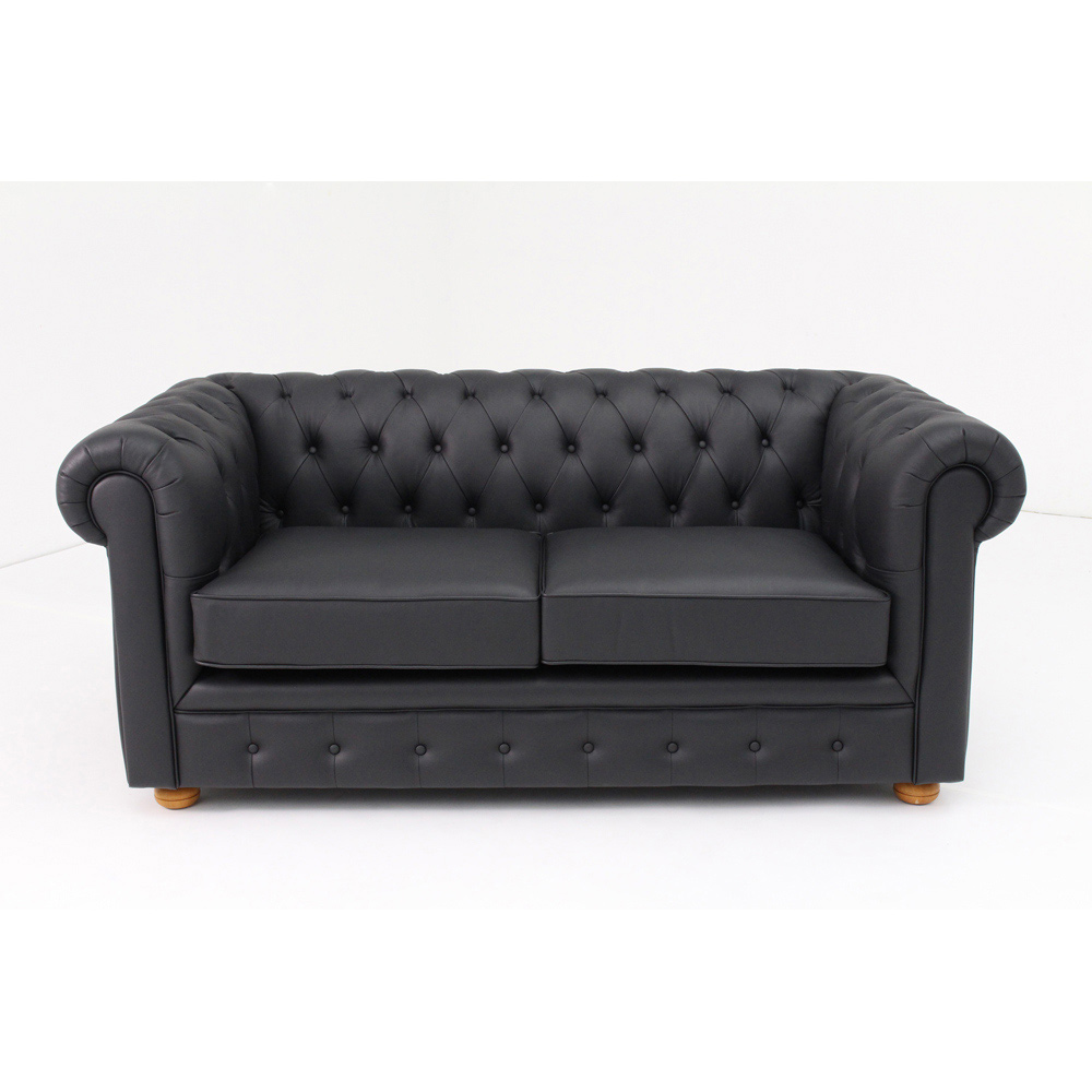 LeClass/ルクラス チェスターフィールド 本革張りレザーソファ ラブソファ 2人掛けソファ 幅171cm レザーソファ ソファ H80504