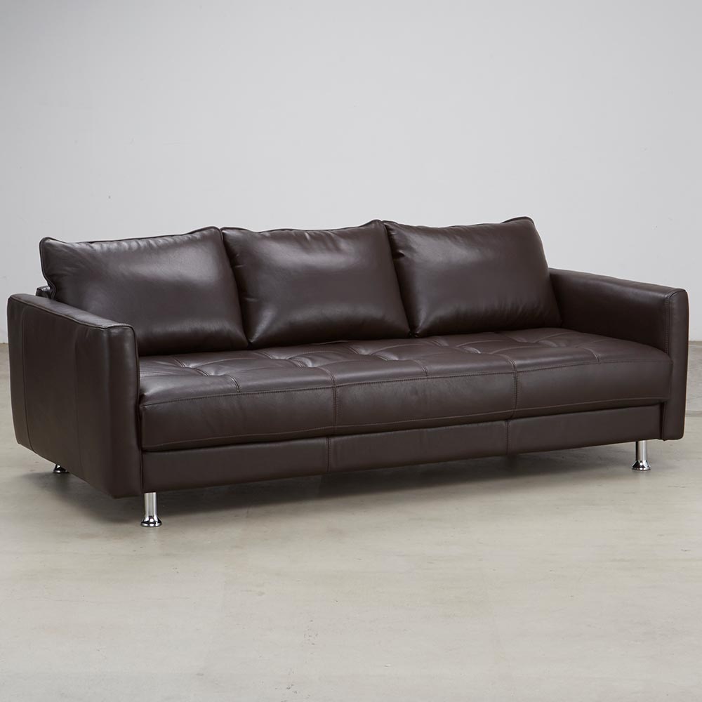 LX 総革張り(セミアニリン厚革)トリプルソファ幅197cm 3人掛け レザーソファ ソファ H81004