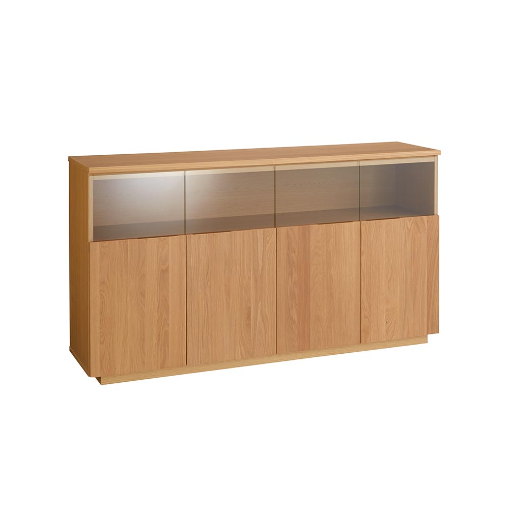 LEDライト付きサイドボードシリーズ LEDサイドボード 幅160cm キャビネット リビングボード リビング収納 H81327