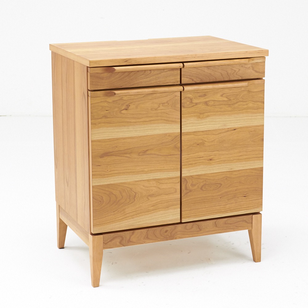 Blossom(ブロッサム) チェリー天然木北欧風シリーズ プリンターキャビネット 台 ラック リビング収納 H81605