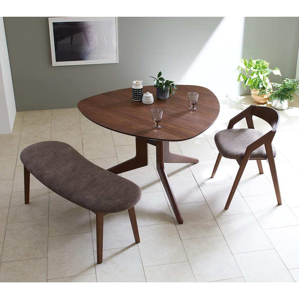 【美品】PICK 三角形ダイニングテーブル PICKダイニングテーブル 三角形 ウォールナット（ブラウン