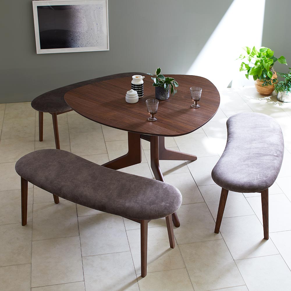 【美品】PICK 三角形ダイニングテーブル 三角 おにぎり型 110cm幅 変形 ダイニングテーブル PICK型 DT561