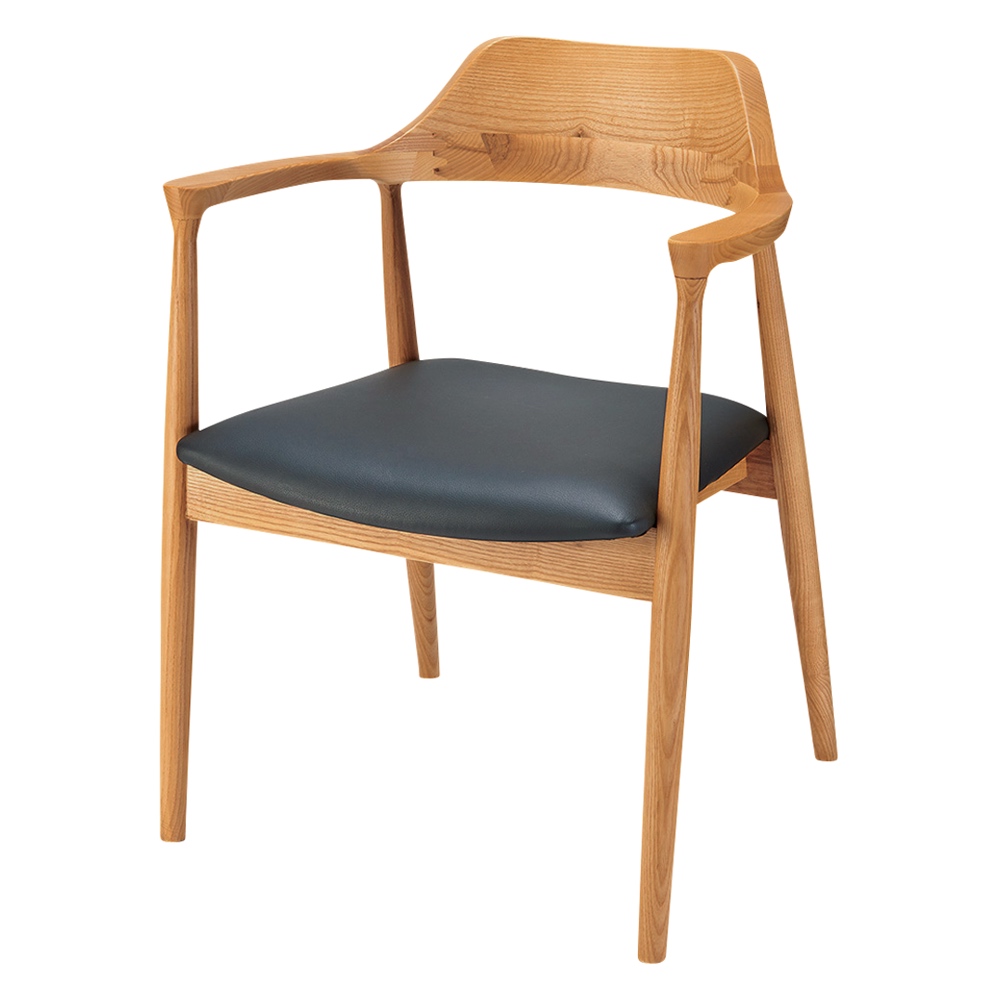 アッシュ天然木アームチェア ２脚組 オフィス ワークチェア 事務椅子 ホームオフィス家具 H82029