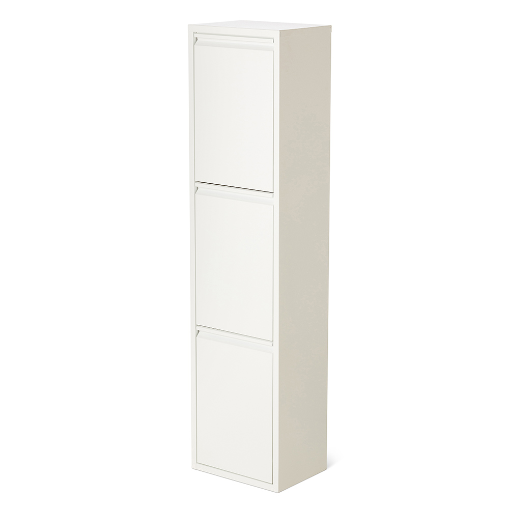 DOTTUS/ドッタス ダストボックス3段（3分別ゴミ箱）幅34cm奥行25cm高さ136cm（ホワイト・グレー） キッチン 分別 ダストボックス H82124