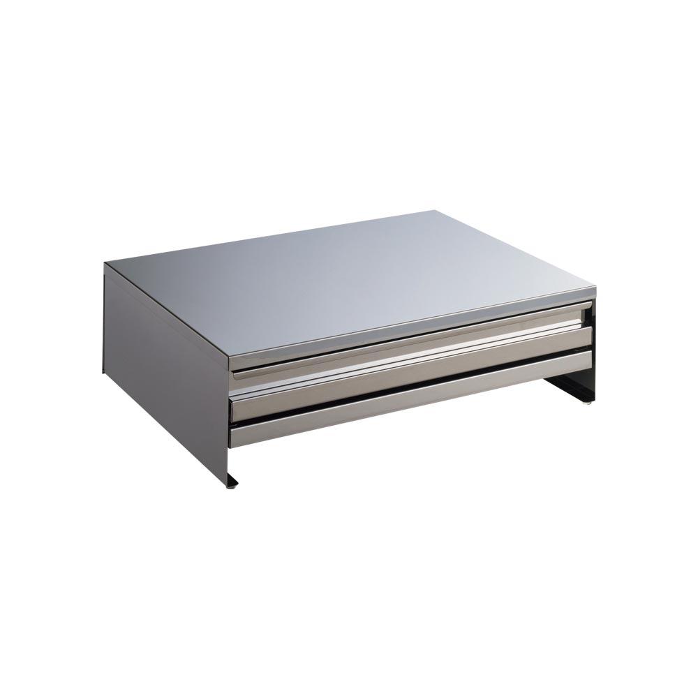 ≪幅45cm 引き出し付き≫ S-tena/ステナ ステンレス製 スライドテーブル付 レンジ下収納 冷蔵庫周り収納 キッチン用品収納 H82208