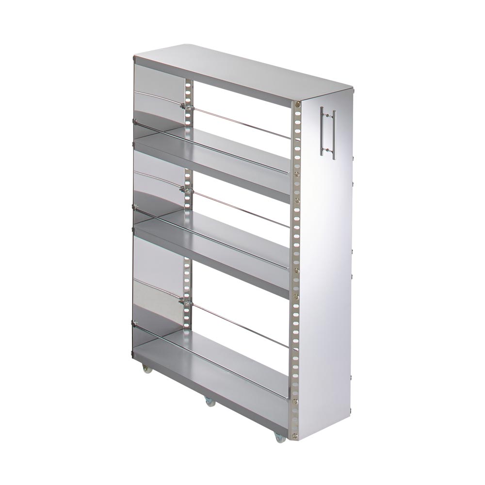 ［幅20奥行60.5高さ81cm］ ステンレス製キッチンすき間収納ワゴン 日本製 キッチンストッカー 隙間収納 キッチン収納 H82233