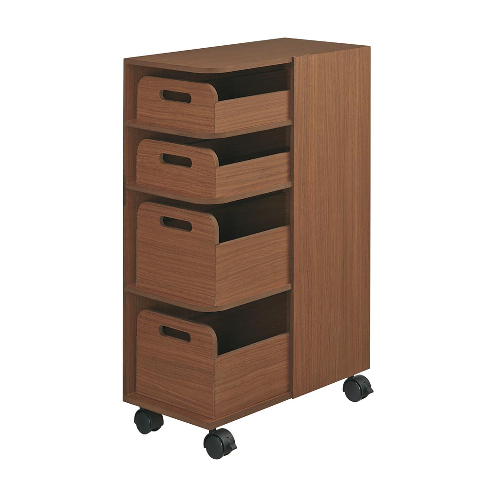 収納マルチワゴン 4段スリムタイプ キッチン 収納カート キッチン収納 H82418