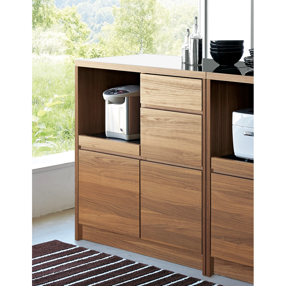 Granite/グラニト アイランド間仕切りキッチンカウンター幅90cm 家電収納付き キッチンカウンター キッチン収納 H82441